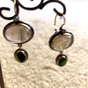 Artisan Sterling Silver/14K earring🌺